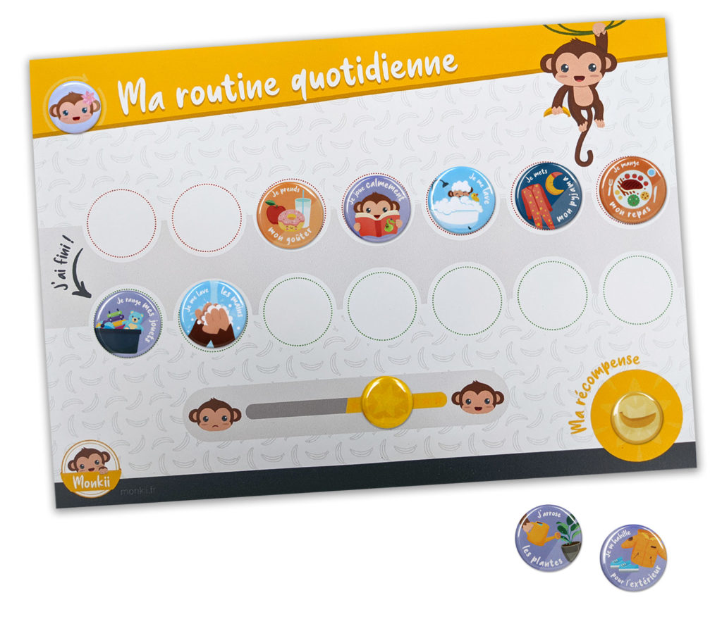 Tableau de routine avec magnet de personnalisation