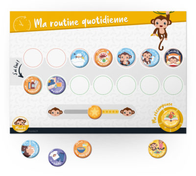 Tableau de routine magnétique pour enfants