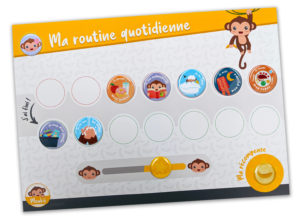 Tableau de routine avec magnets additionnels